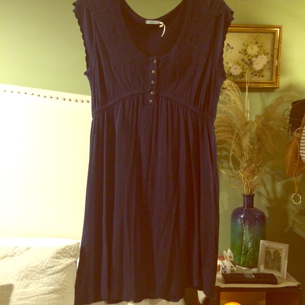 Kimchi Blue Flutter Sleeve Empire Waist Dress